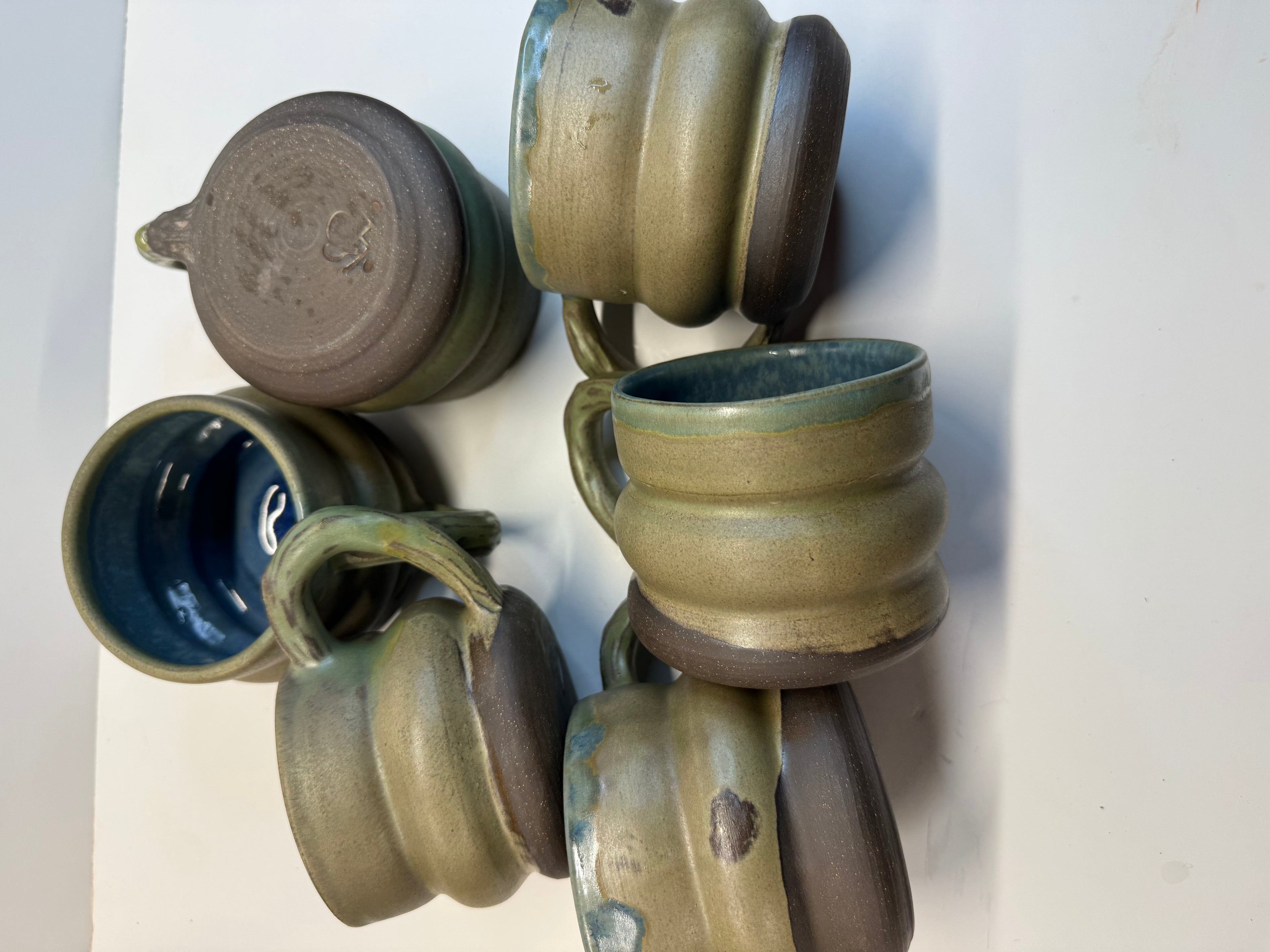 Item 0005: LFPR Earth Series Stoneware Mugs in Multi-glaze Blend