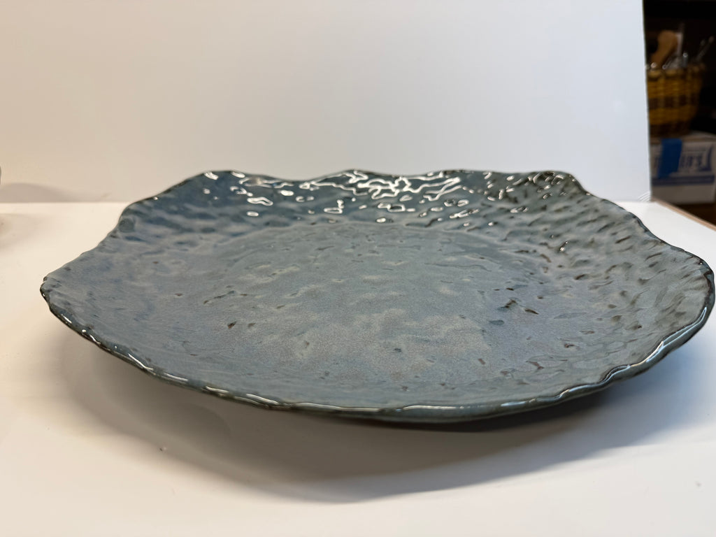 Item 0008: LFPR Stoneware 'Wisdom' Serving Platter (Light Blue)