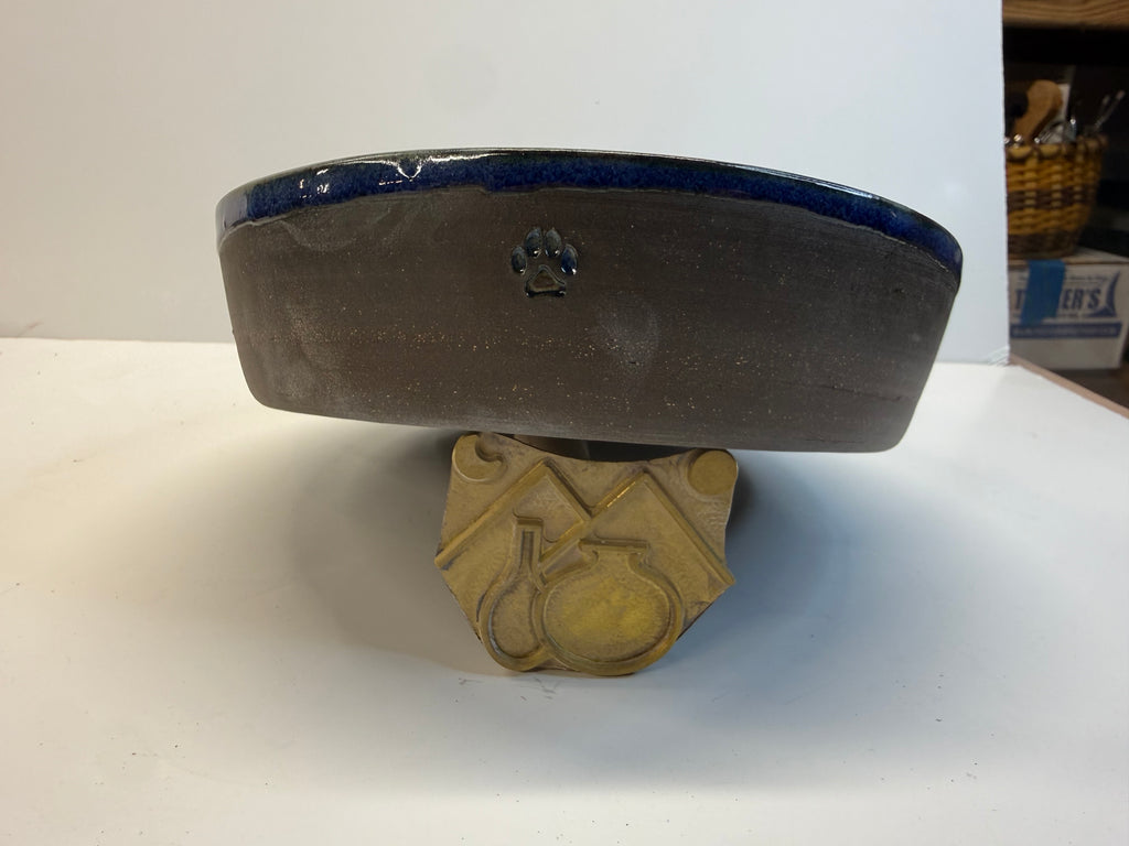 Item 0013 : LFPR Stoneware Dog Bowl (!!) in Blue