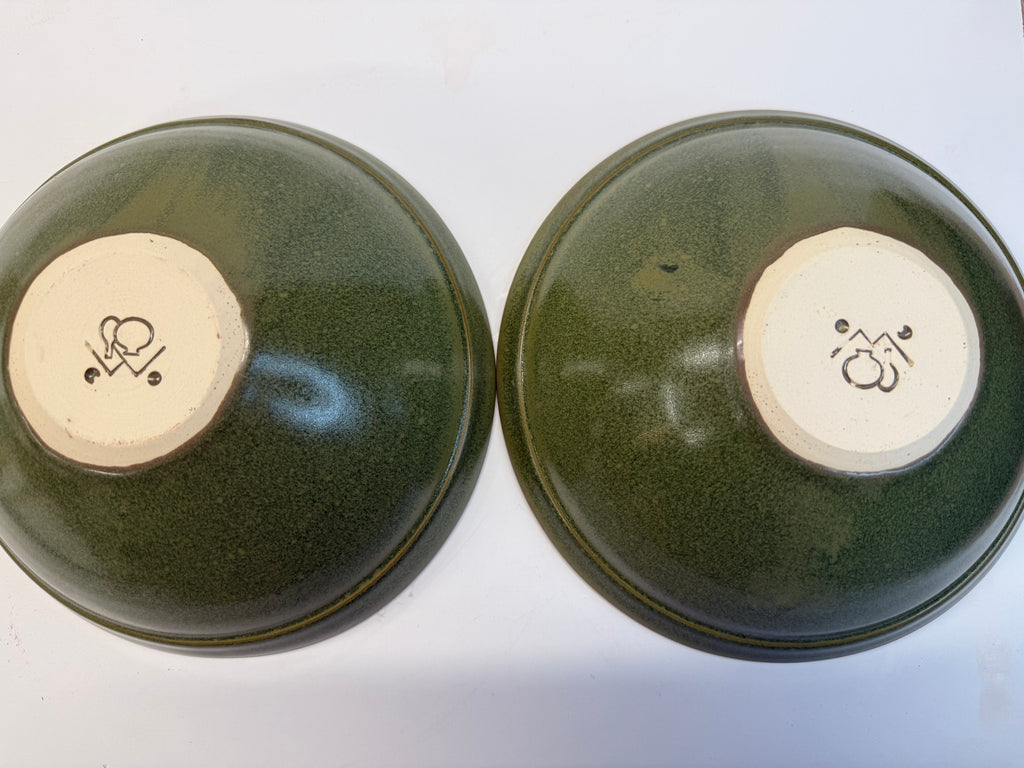 Item 0006 : LFPR Stoneware Medium Bowls in Green (Laigoi) - STUNNERS!!!