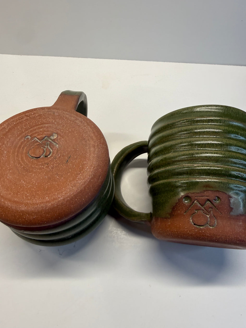 Item 0012: LFPR Stoneware Bubble Mugs in Laigoi Green
