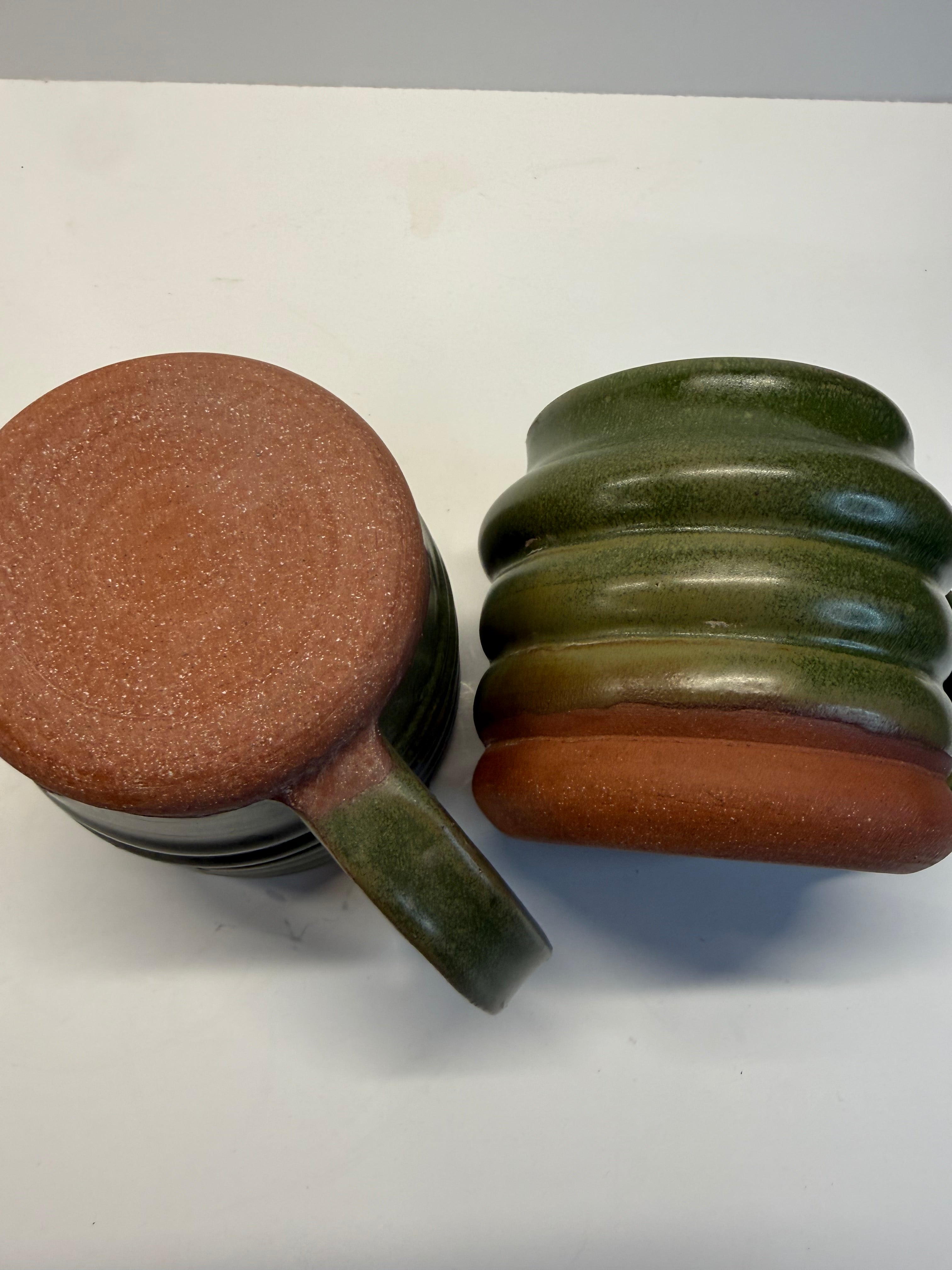 Item 0012: LFPR Stoneware Bubble Mugs in Laigoi Green